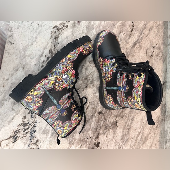 Dragonfly Henna Boot Shoes Sz 8 - Picture 7 of 9